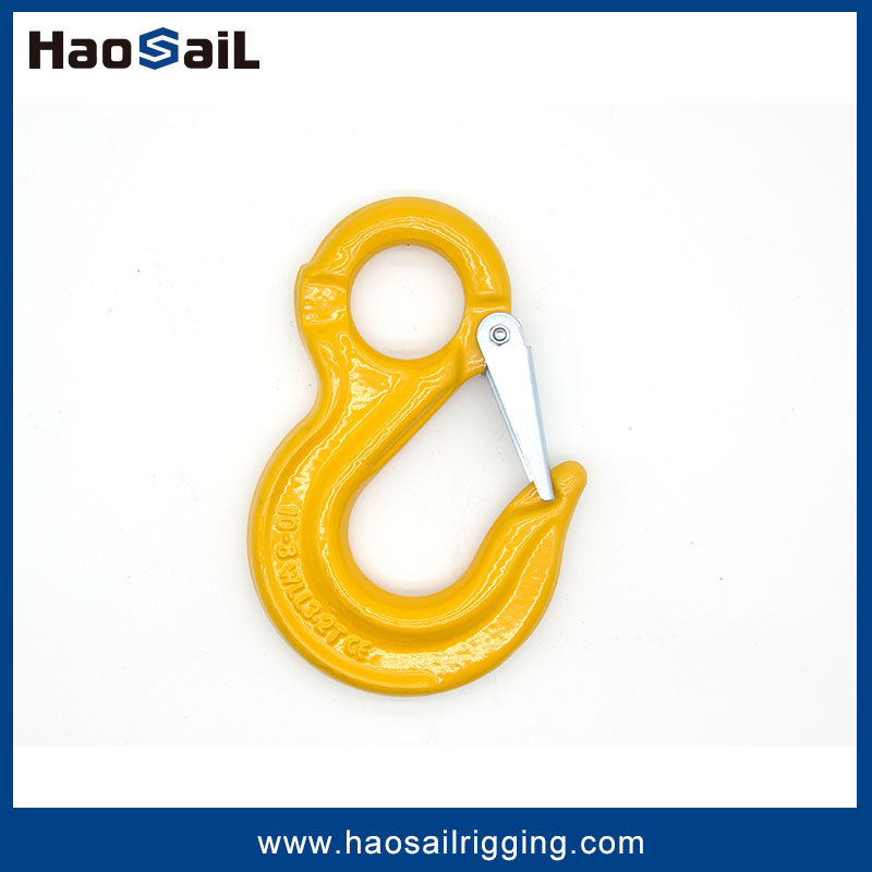 G80 Eye Sling Hook with Latch for Wire Rope Sling and Chain Sling