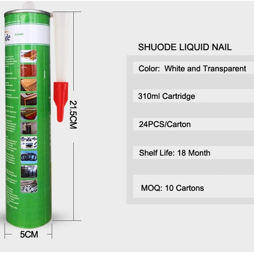 Fast Dry Liquid Nails Free Glue Strong PVC Bonding Glue