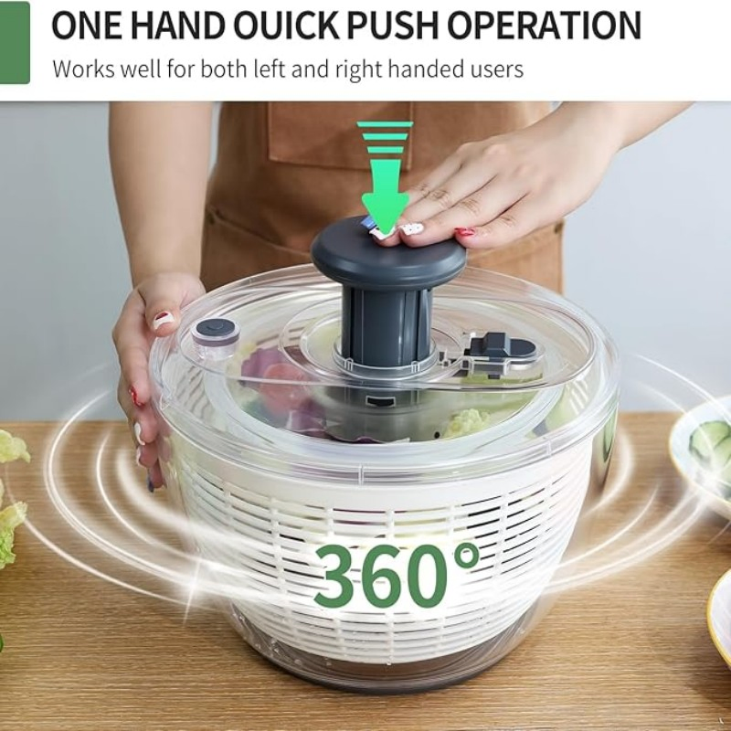 Creative Design Multifunctional Salad Spinner Hand Crank Vegetables Dryer
