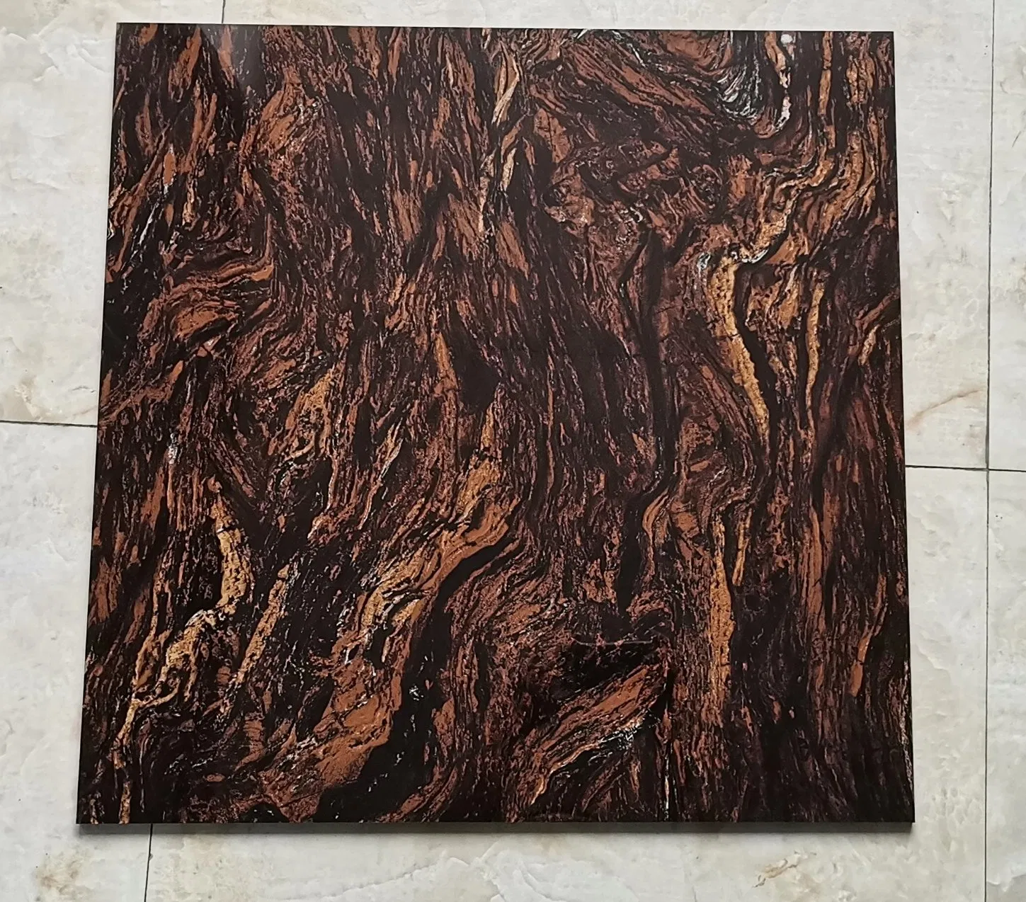 Ceramic Tiles Custom Design Polished Glaze Porcelain Floor Wall Tile