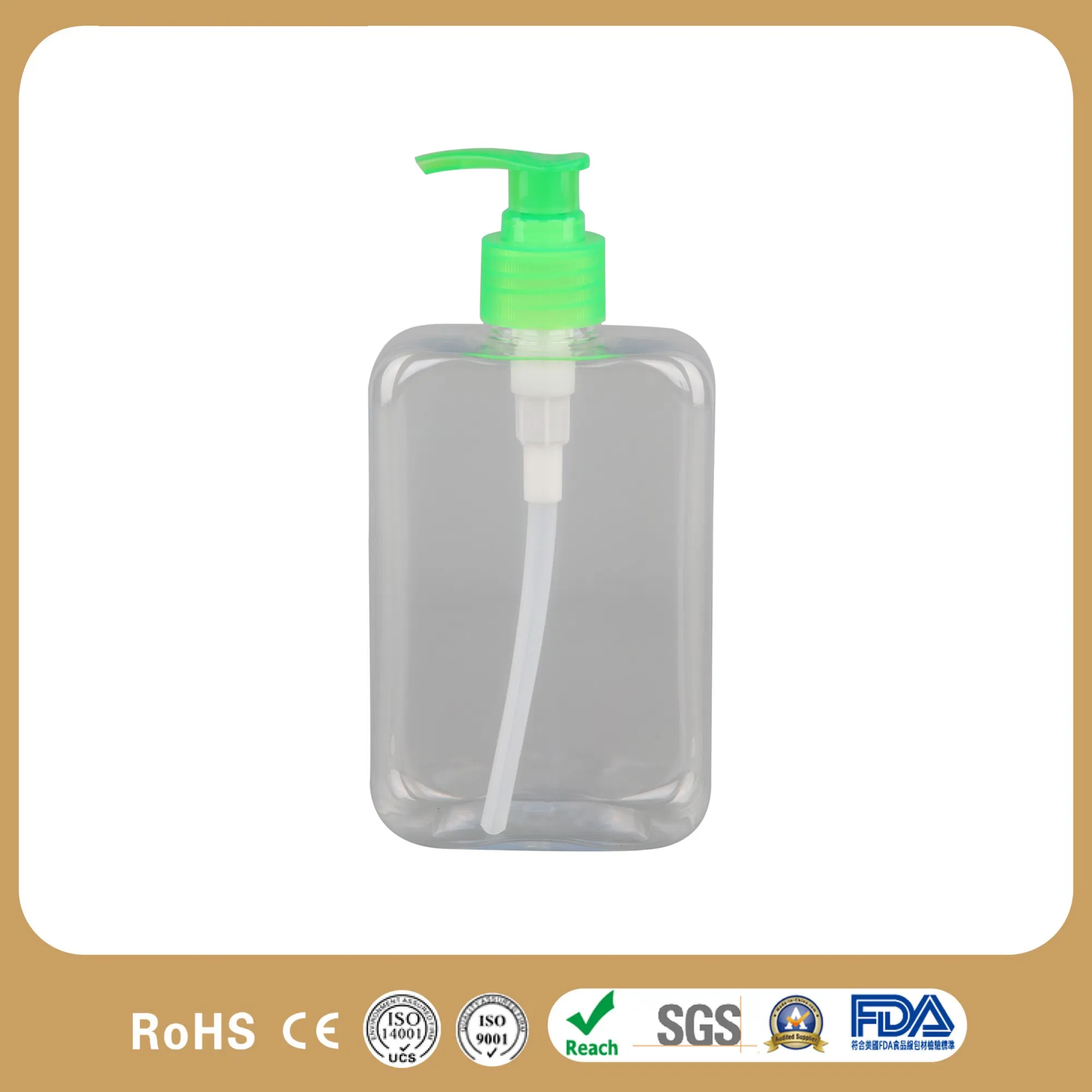 500ml Boston Round Fine Mist Clear Disinfection Sprayer Bottle Plastic PLA Bottle with Perfume Mist Spray   