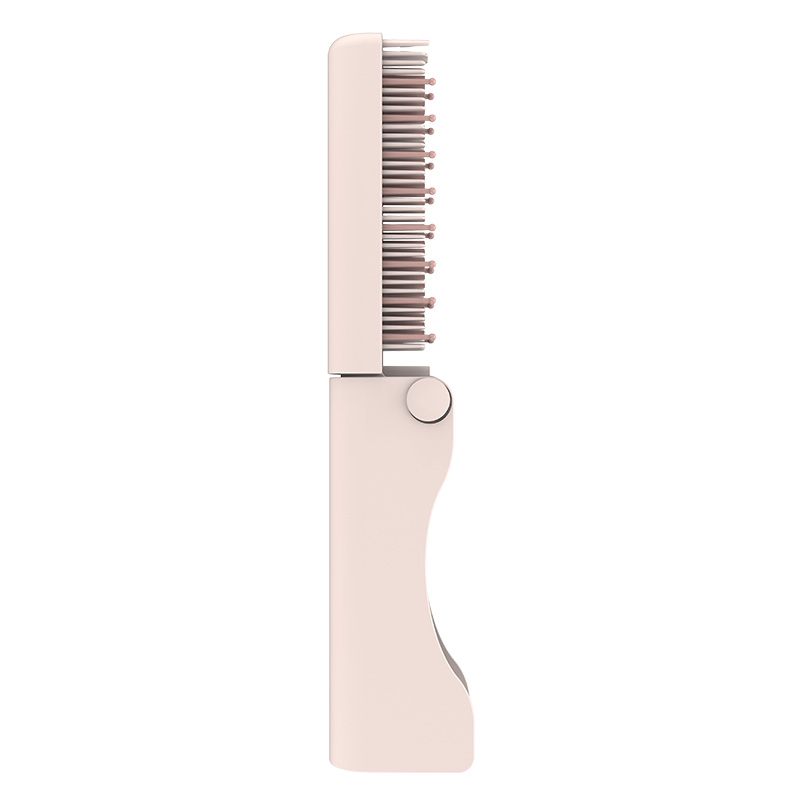 Foldable Wireless Portable Compact and Ultra Light Straight Hair Brush, Foldable with Power-off and Safety Lock