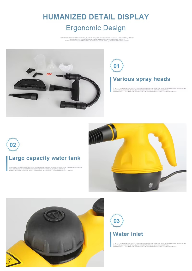 High Pressure Brush Heads 3.5 Bar Mechanical Model Home Steam Cleaner