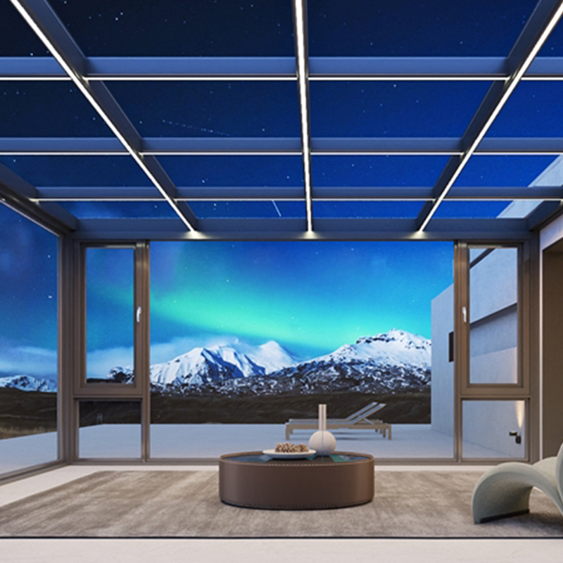 Sunroom with Aluminium Aluminum Frame and Laminated Glass House for Villa Rooftop and Garden Use