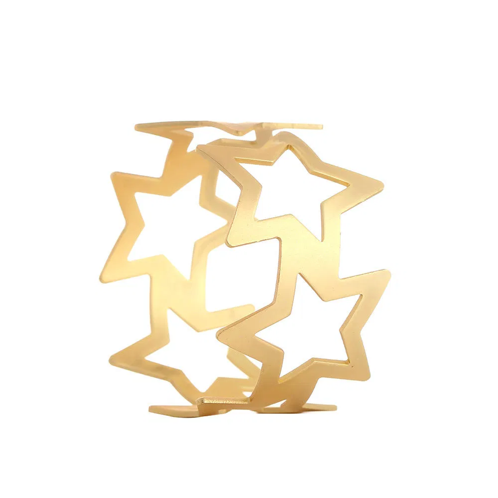 Gold Christmas Tree Napkin Ring Hotel Metal Table Setting