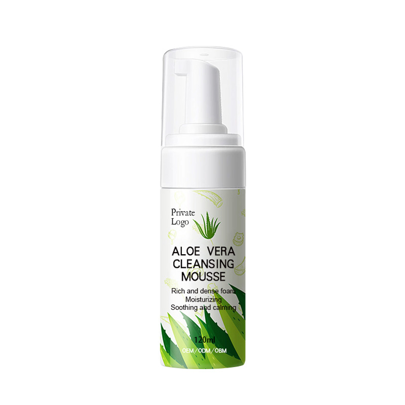 Organic Face Cleanser Oil Control Private Label Aloe Vera Foam Acne Treatment Facial Cleanser Cleansing Mousse