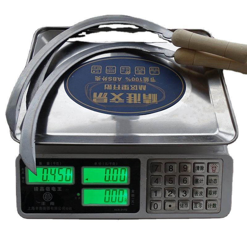 Hight Quality Agricultural Hand Tools Steel Grass Tooth Garden Sickle with Wooden Handle