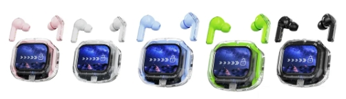 Bluetooth Multifunction Earphone Tws Wireless Headphone Touch Control in-Ear Earbuds White