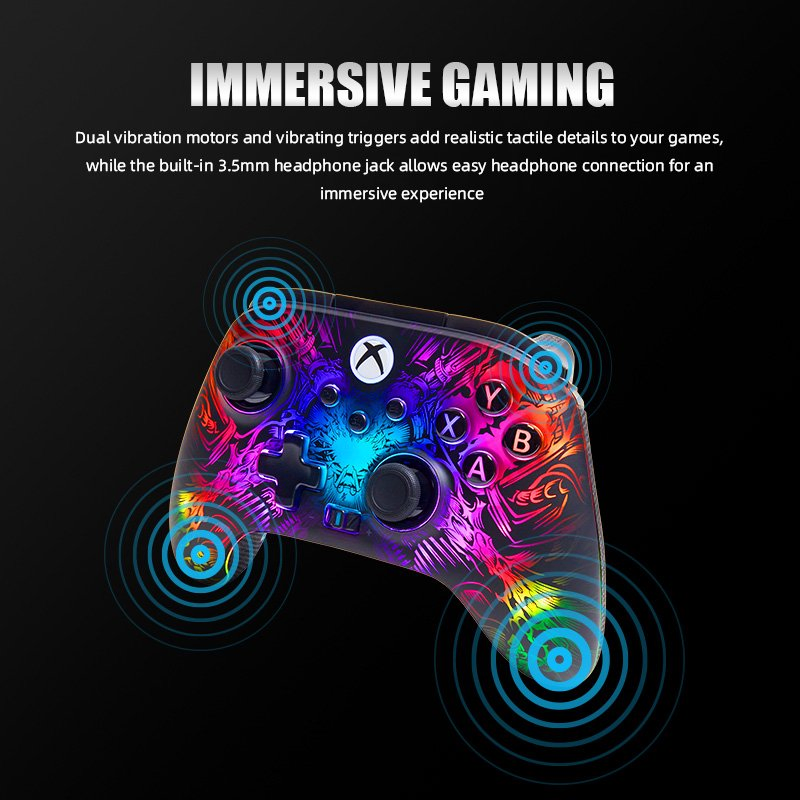 Wholesale RGB LED Lighting Wireless Controller for xBox Series X|S PC with Lumectra