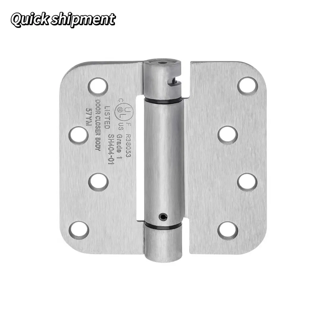 4 X 4 Inch America Style Stainless Steel Brushed Nickel Automatic Door Closer Hinge