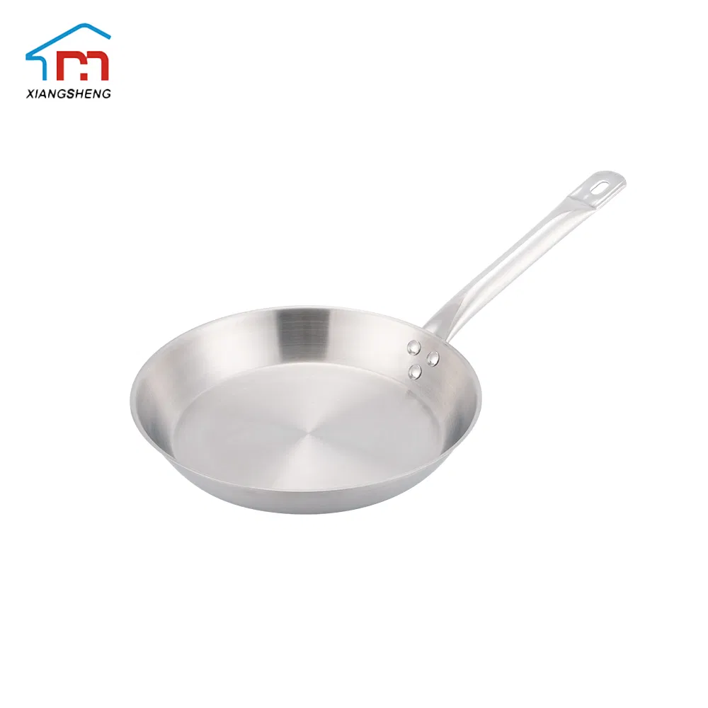 Xiangsheng 20-40cm Stainless Steel Steak Frying Pan with Solid Handle