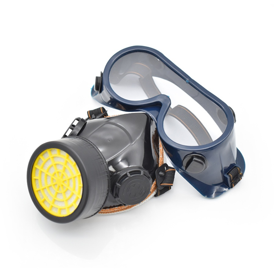 Chemical Respirator Mask with Safety Goggles (HT-5042)