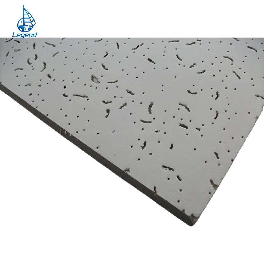 China Fireproofing 600*600mm Acoustic False Ceiling Tiles Mineral Fiber Board for Hospital