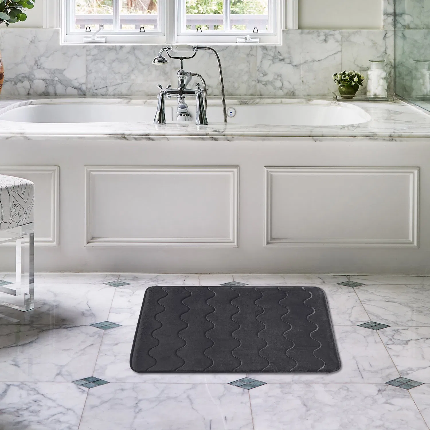 Indoor Doormat, Odor-Free Door Mat, Non Slip Door Mats Absorbent Resist Dirt Entrance Inside Floor Mats for Entryway Washable