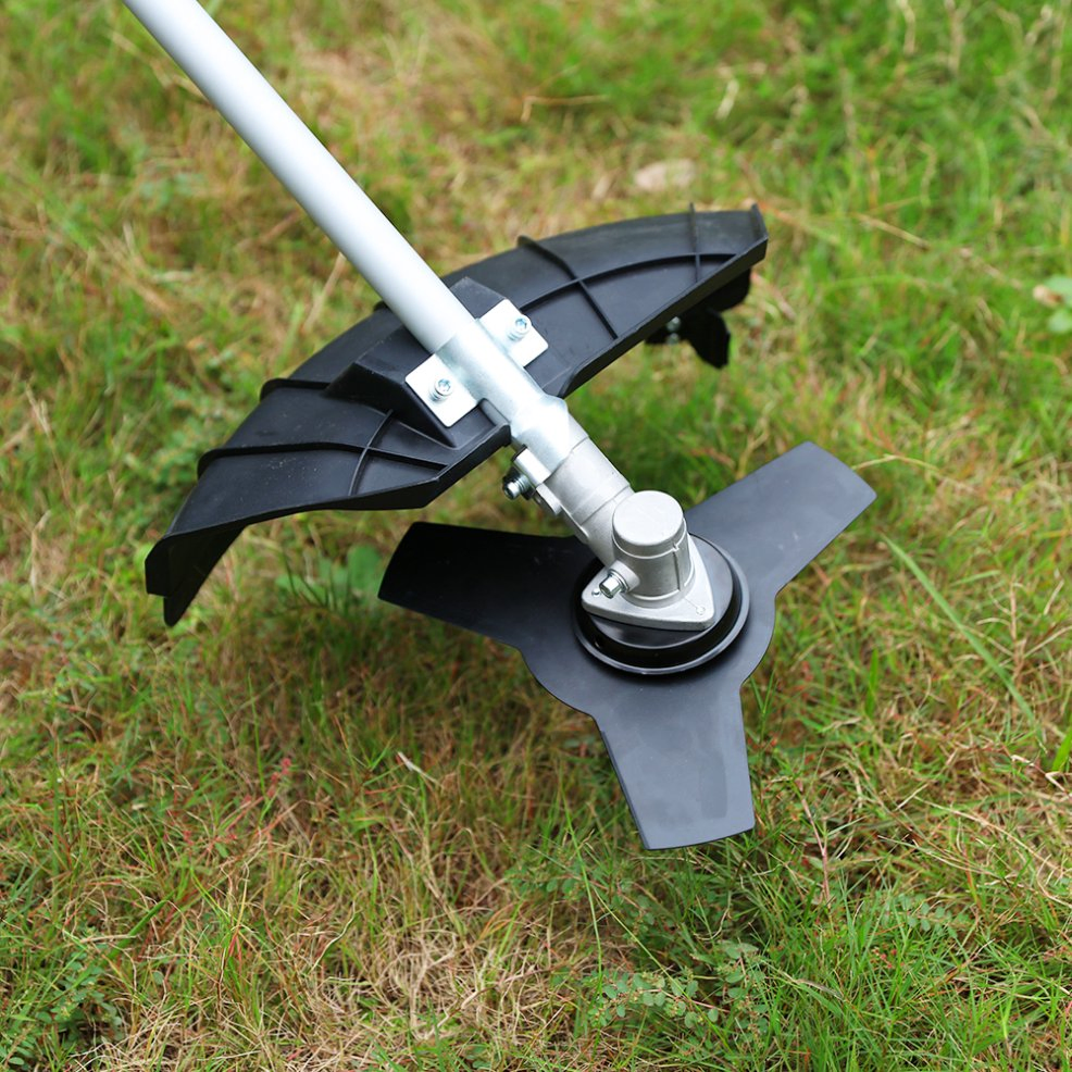 Yard Force 52cc Professional Brush Cutter & Trimmer 9000rpm, 255mm (10") Blade & 420mm (16.5") Line - Easy Starter & Commercial Harness - Lt A42