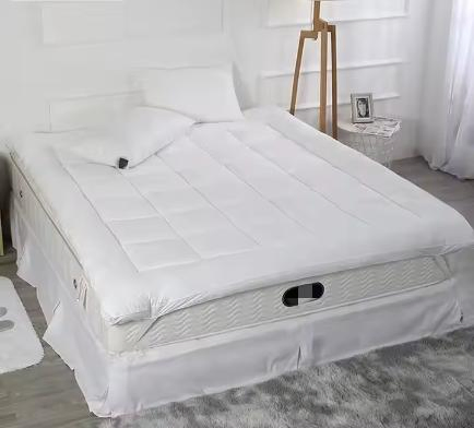 Skin-Friendly Fabric Square Quilting Luxury Down Fill Bed Mattress Topper