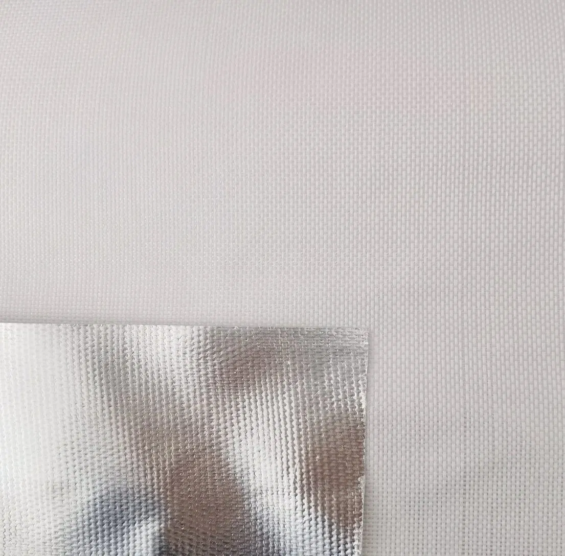 Aluminum Coated Fiberglass E-Glass Fibre Fabric of 30 Microns for Heat Insulation