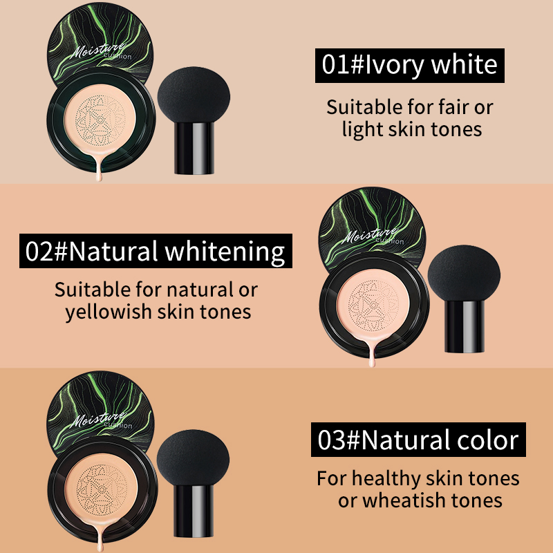Waterproof Whitening Concealer Bb Cream Natural Nude Makeup Mushroom Air Cushion Foundation
