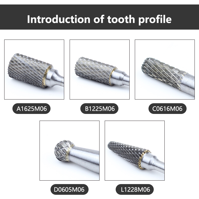 High Quality Carbide Rotary Files Long Shank Carbide Burr 6mm Tungsten Carbide Rotary Bur