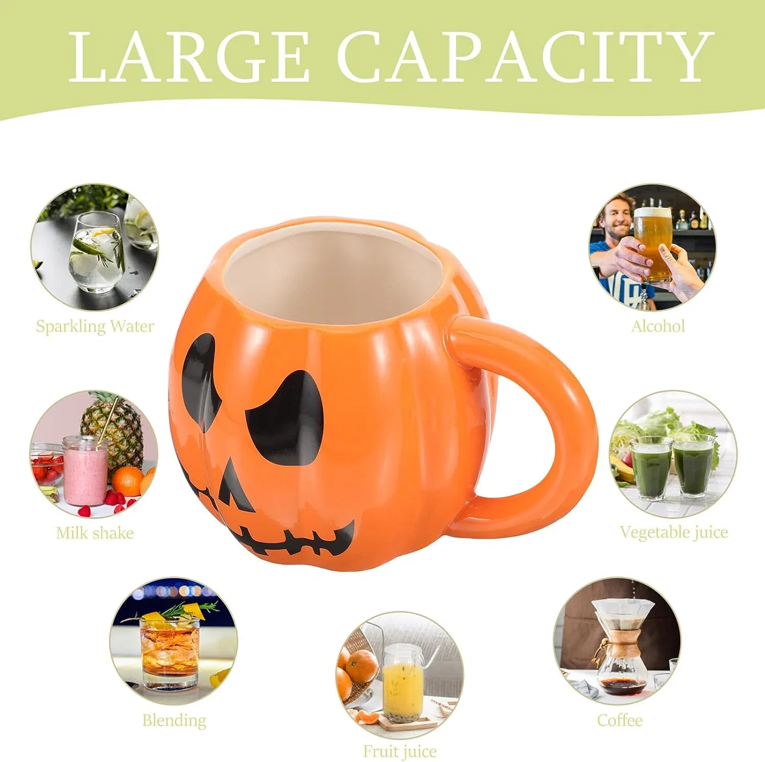 Halloween Decor Pumpkin Ceramic Coffee Mug
