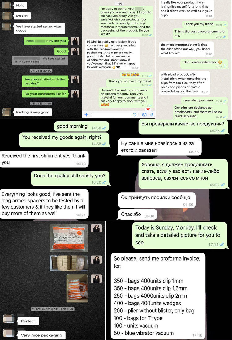 Tile Leveling System Clips Professional Plastic Spacers for Ceramic Floor