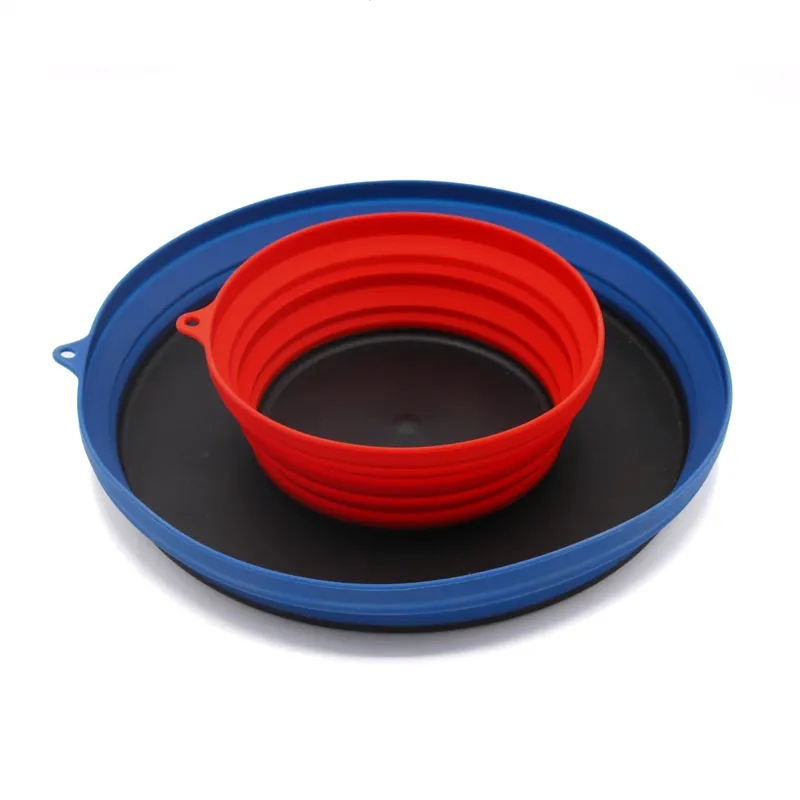 Outdoor Indoor Foldable Bowl Silicone Dishes Set Collapsible Salad Bowl