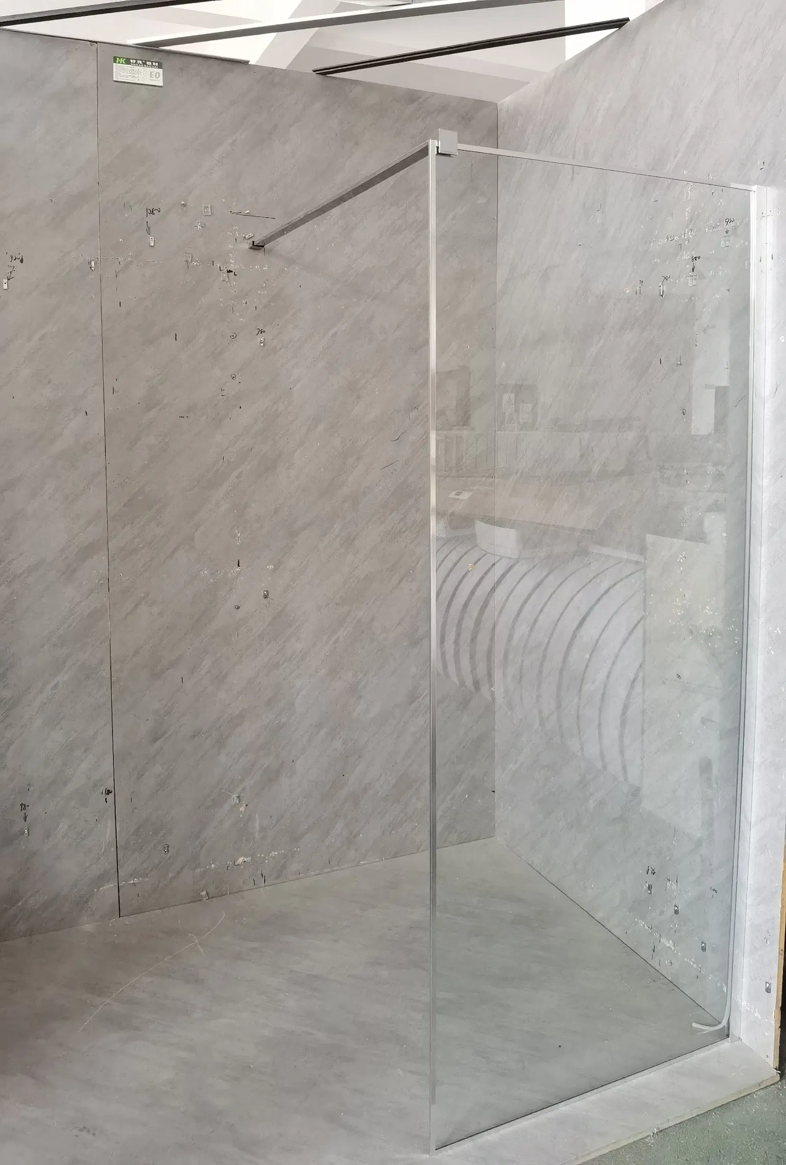 900X1900mm Black Grid Framework Walk in Shower Enclosure with Shower Tray - Nova