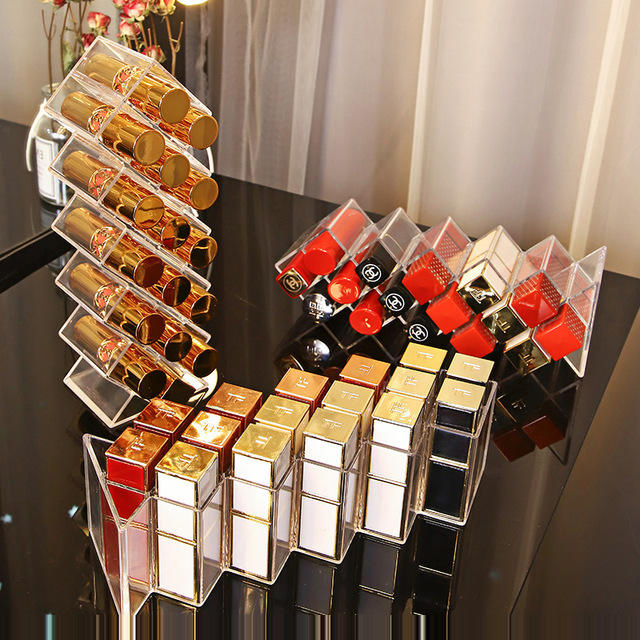 Cosmetic Jewelry Storage Box Organizer Lipstick Storage Racks Desktop Organizer