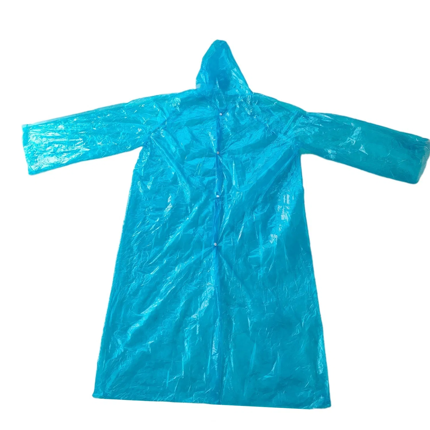 Long PE Disposable Raincoat for One Time Use