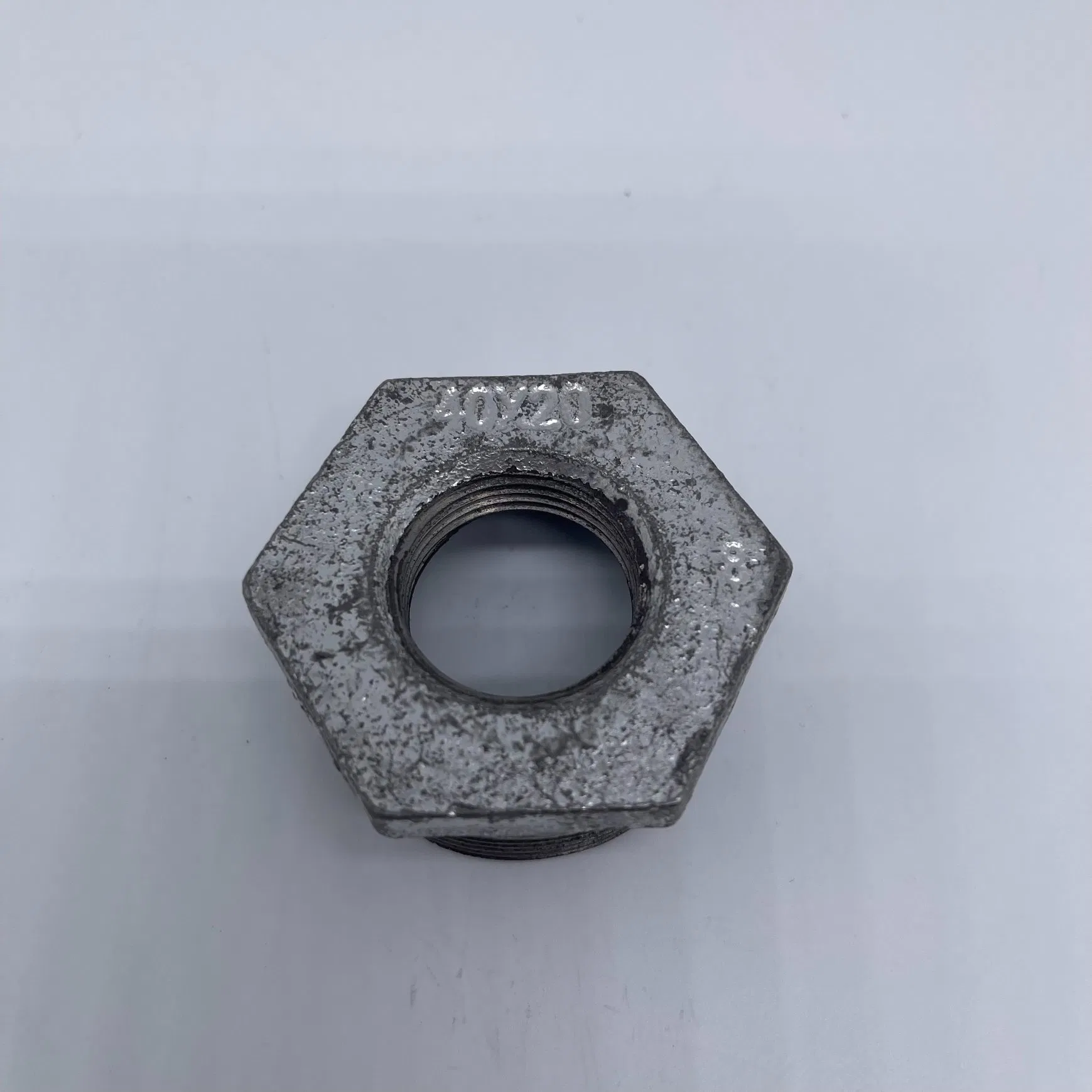 Galvanized Malleable Iron Pipe Fittings Reducing Hexagon Threaded Bushing BS NPT DIN
