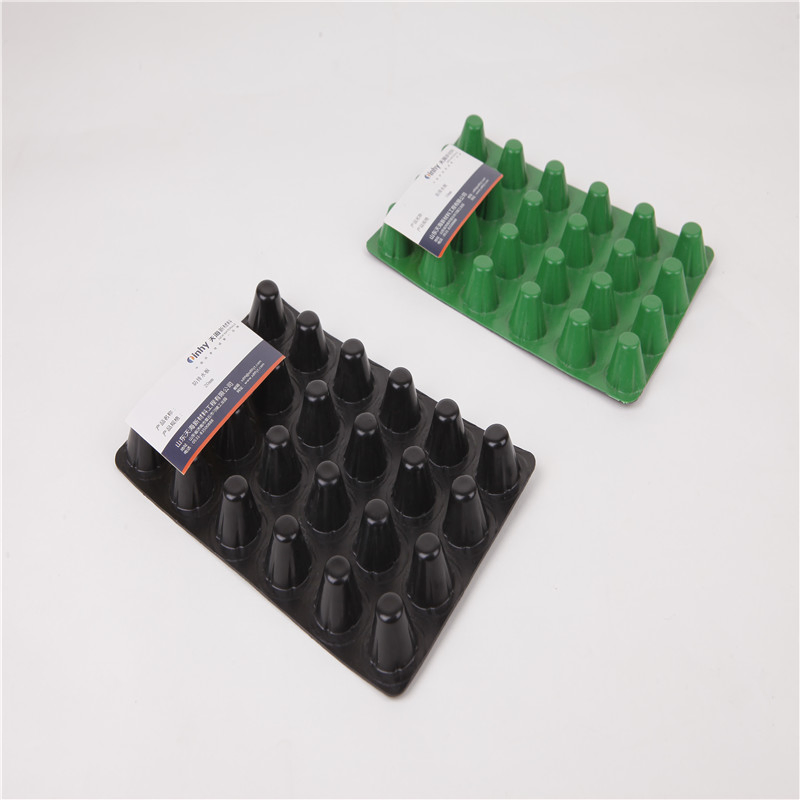 100% Virgin Material Tunnel HDPE LDPE PVC Drainage Board with 10mm Dimple Height