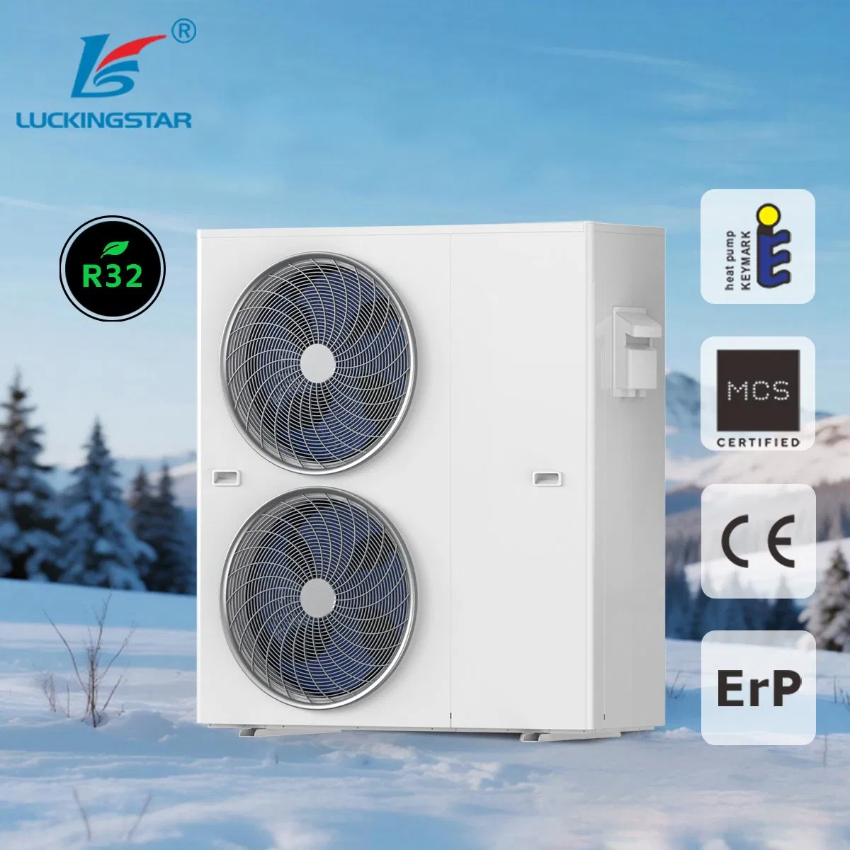 11kw 15kw 18kw 22kw 25kw Heat Pump with Sg Ready Connect with Solar PV Panel R32 Heating and Cooling System