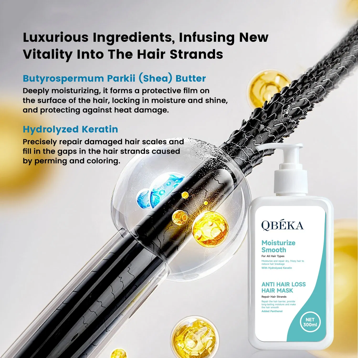 Hair Strengthening Treatment Mask for Thinning Hair and Hair Loss Prevention