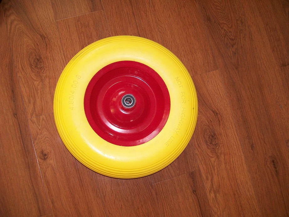 Colorful Tyre Light Weight Durable Heat Resisting Punture Proof PU Foam Wheel (4.00-8)