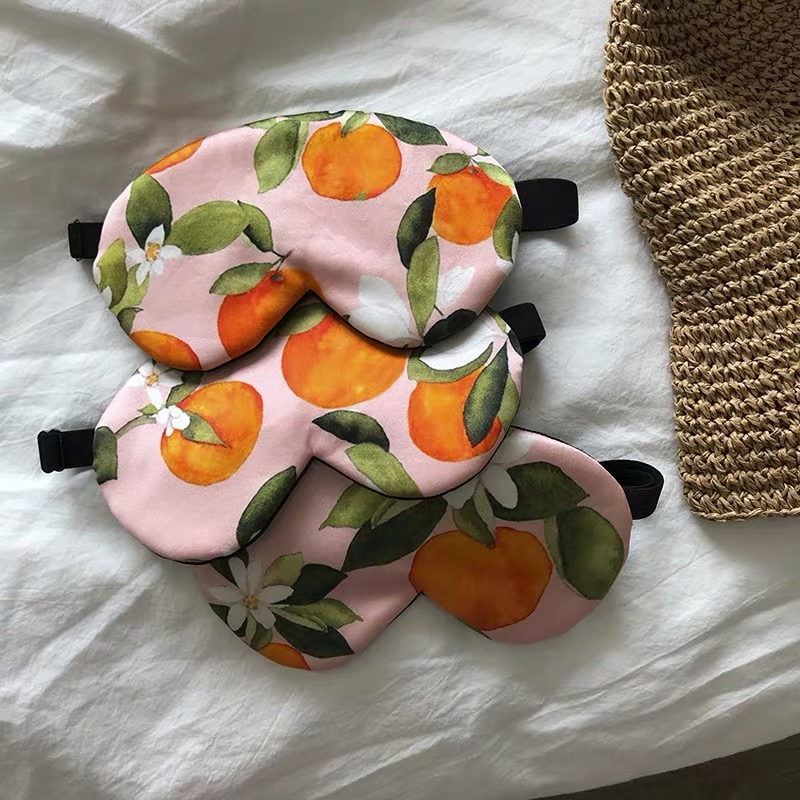 Elegant Digital Printing Personalize Shading Silk Eyemask