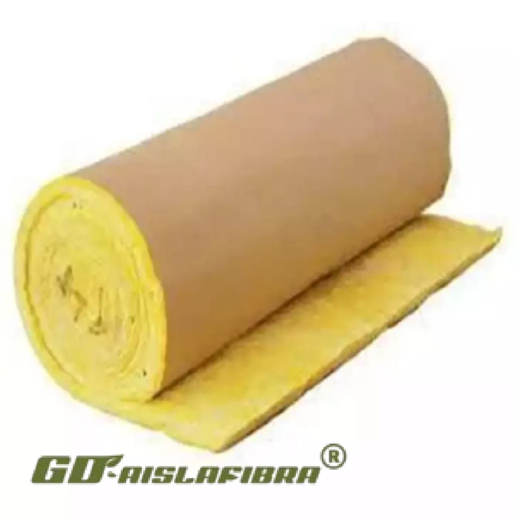 Enery- Saving Non Combustible Insulation Material Glass Wool Blanket with Kraft Paper