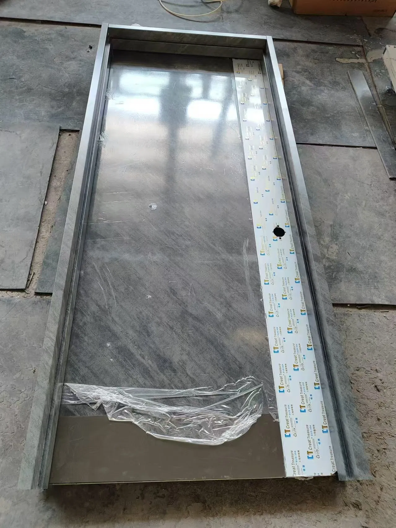 Rock Look Front Entry Metal Doors with Kd Frame for Houses