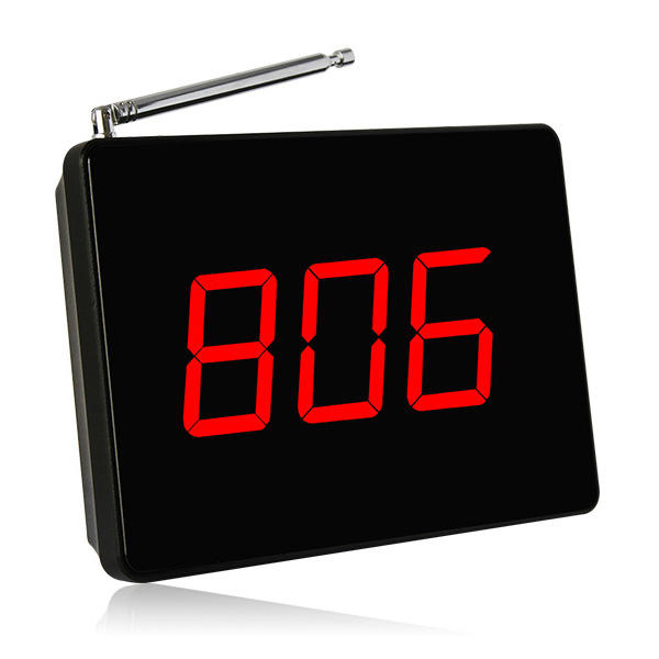 Wireless Restaurant Pager System Display Receiver 1 Number in 3 Digits