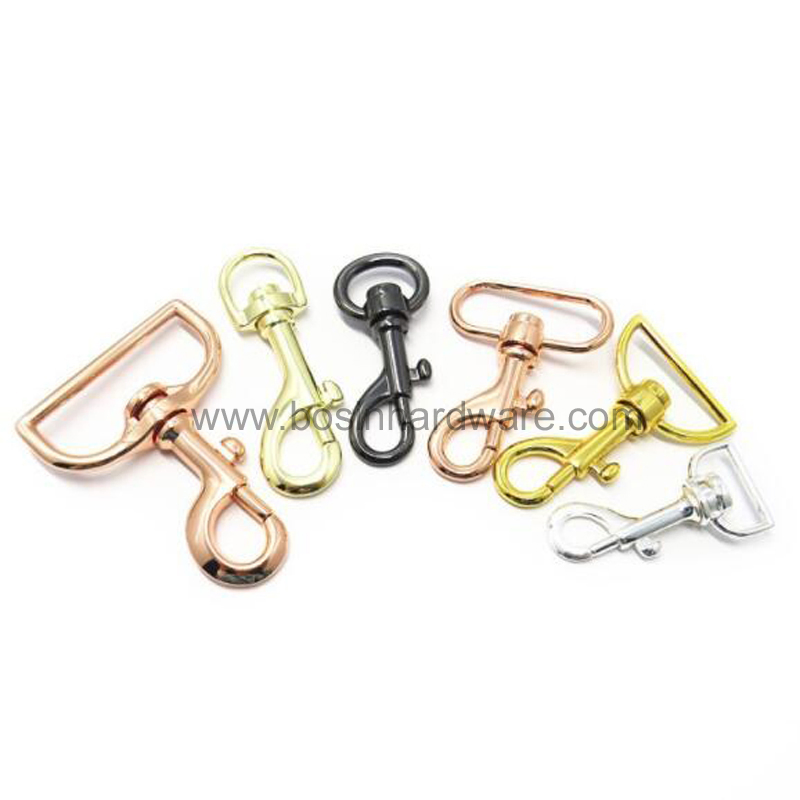 32mm Nickel Plated Metal Spring Snap Hook
