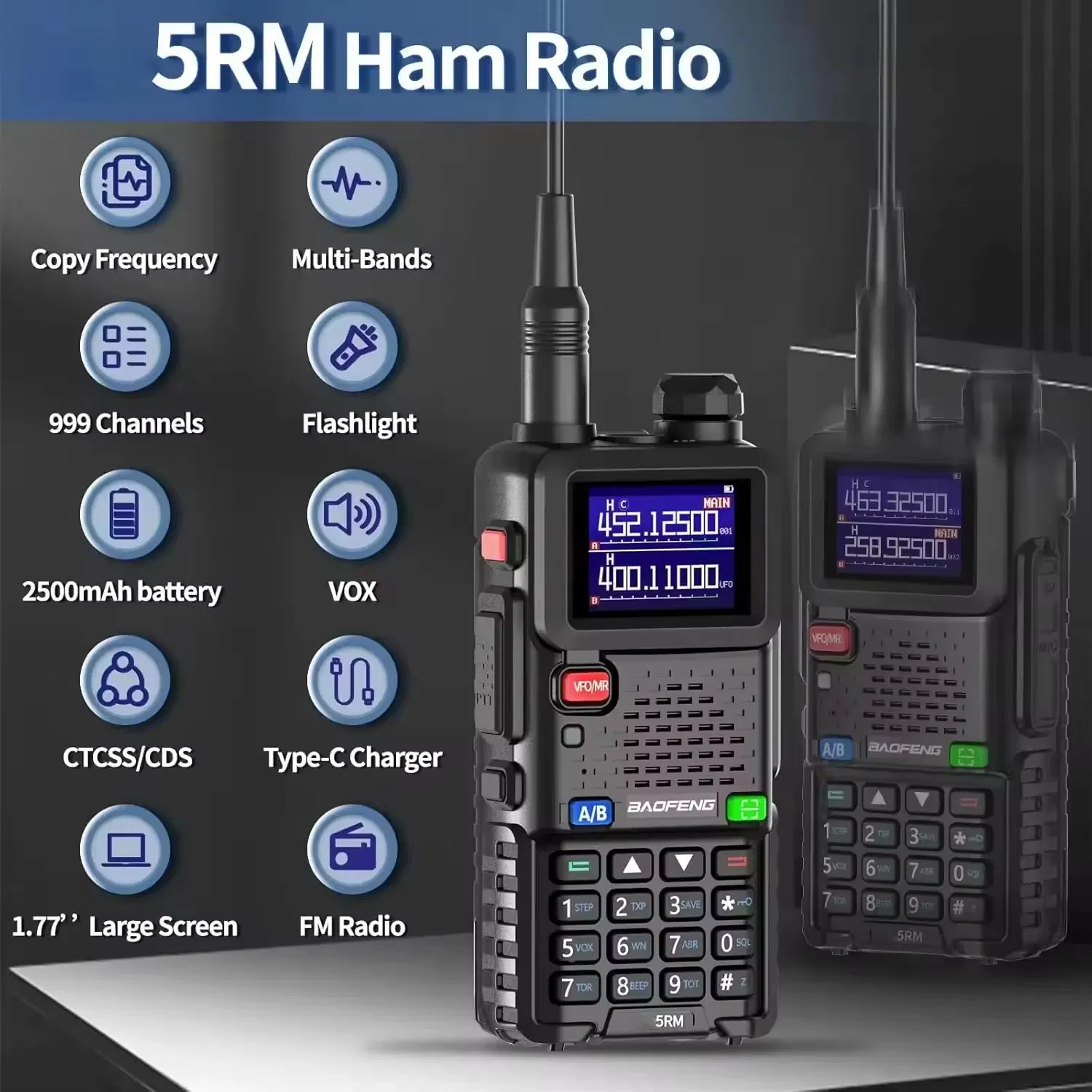 Портативная рация Baofeng UV 5RM