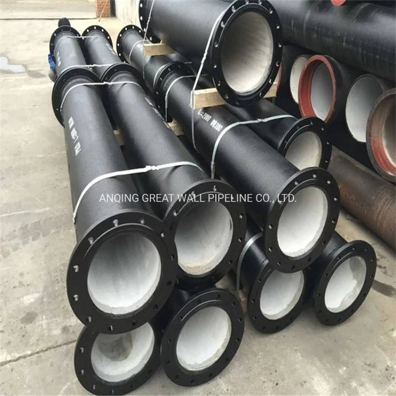 ISO2531 En545 Double Flange Pn10 Pn16 Ductile Iron Pipe with Bitumen Coating