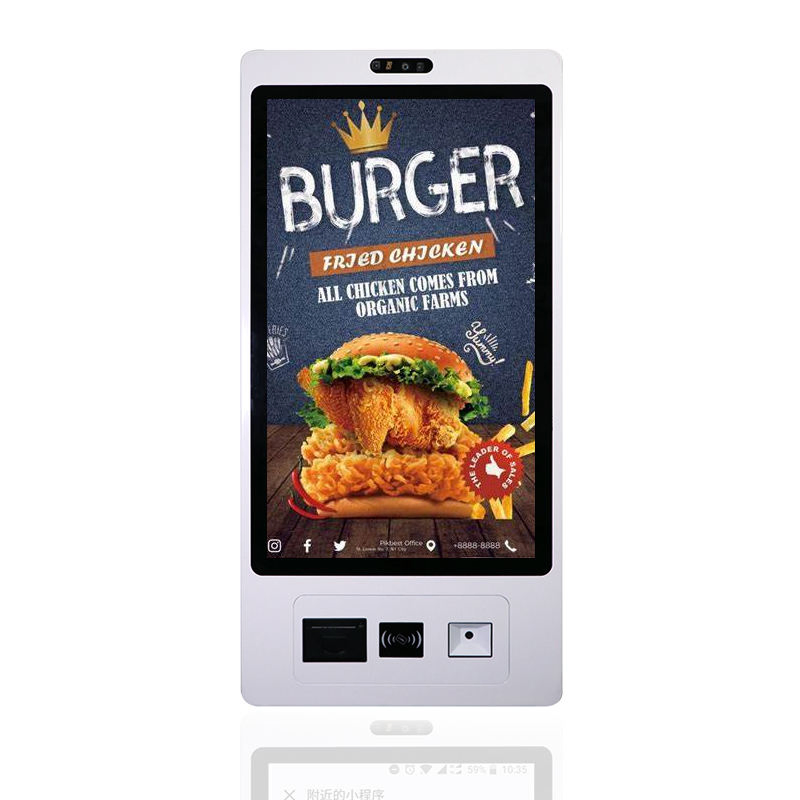15.6 21.5 Inch Touch Screen Self-Service Order Payment Kiosks Window / Android Based Self Service Kiosk with Printer Card Reader