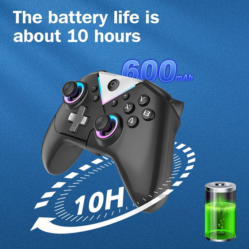 Беспроводной геймпад для Nintendo Switch, iOS, Android, ПК