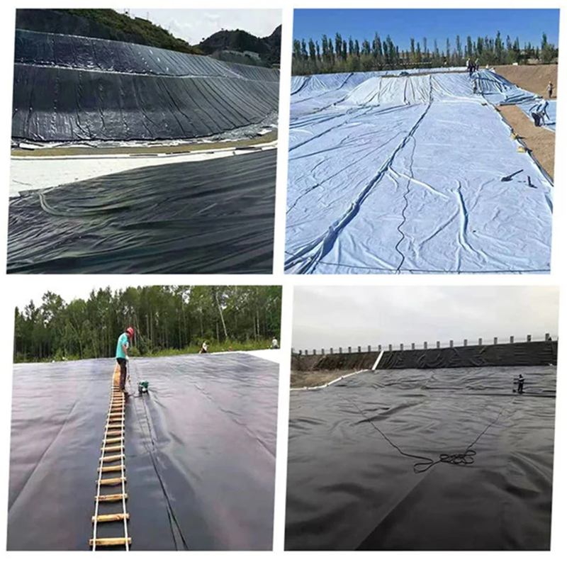 Black Double Smooth 1mm HDPE Geomembrane with ASTM GM 13 Standard