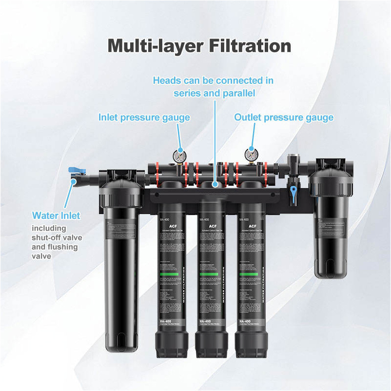 Commercial Use 3 Stages Whole House Water Filtration System Water Filter