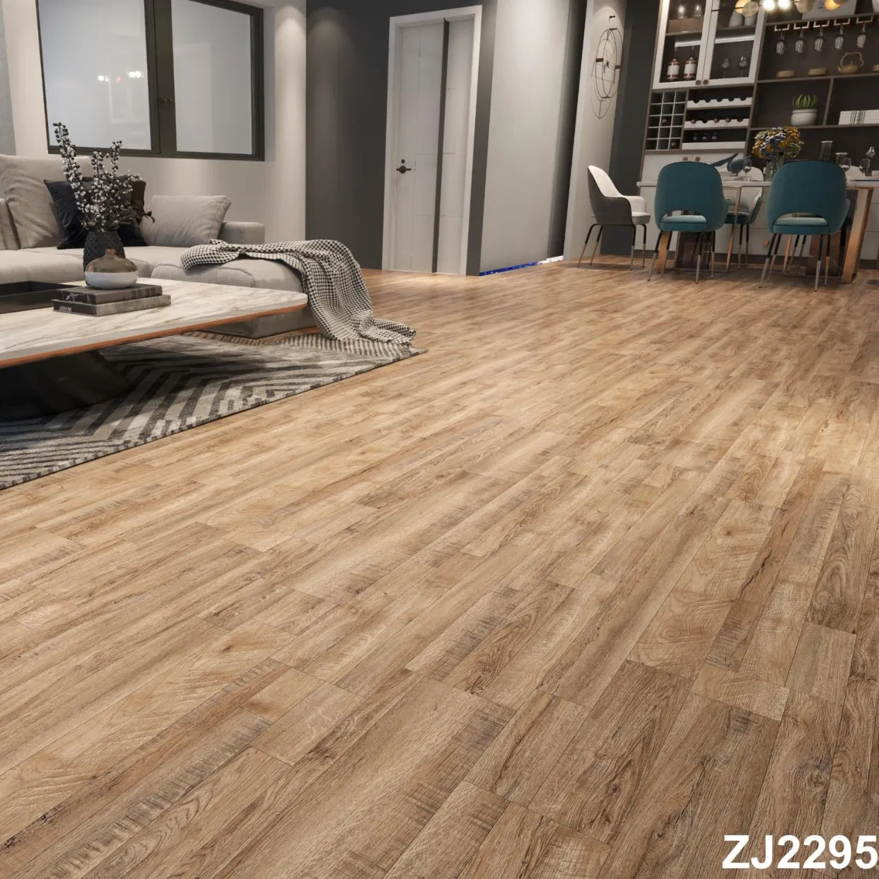 Виниловая плитка SPC Click под дерево, цвет орех