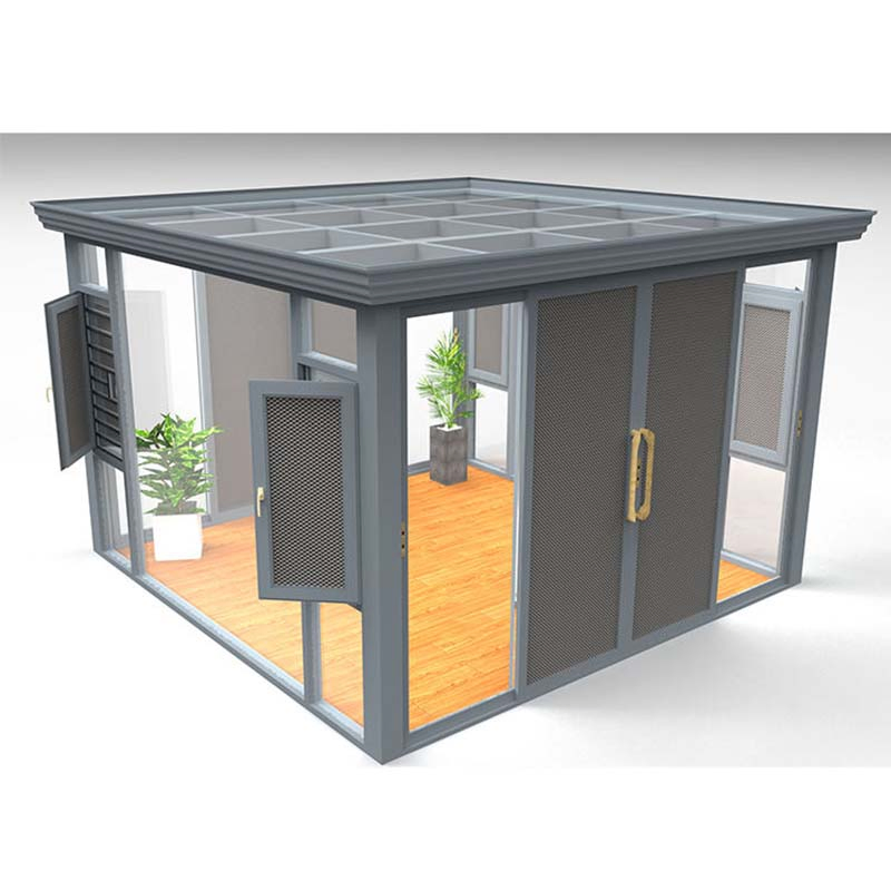 Customized Thermal Break Sunroom Aluminium Prefabricated Container Sunrooms Glass Houses