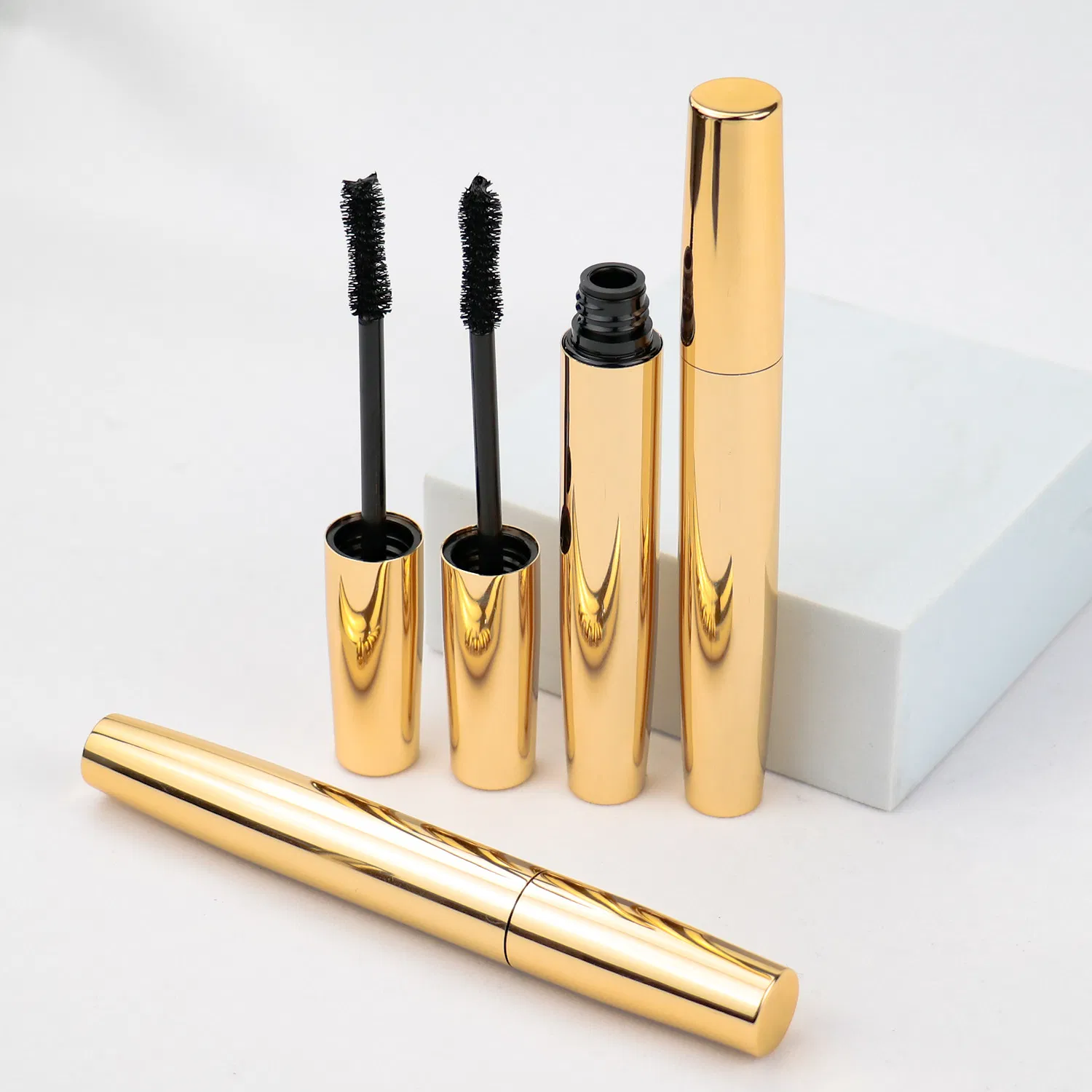 Gold Tube for Luxury Eyelash Extensions Colorful Waterproof Volume Mascara