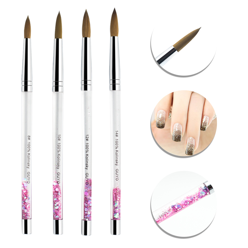 Guyo Pin Kolinsky Acrylic Nail Art Brush for Nail Beauty