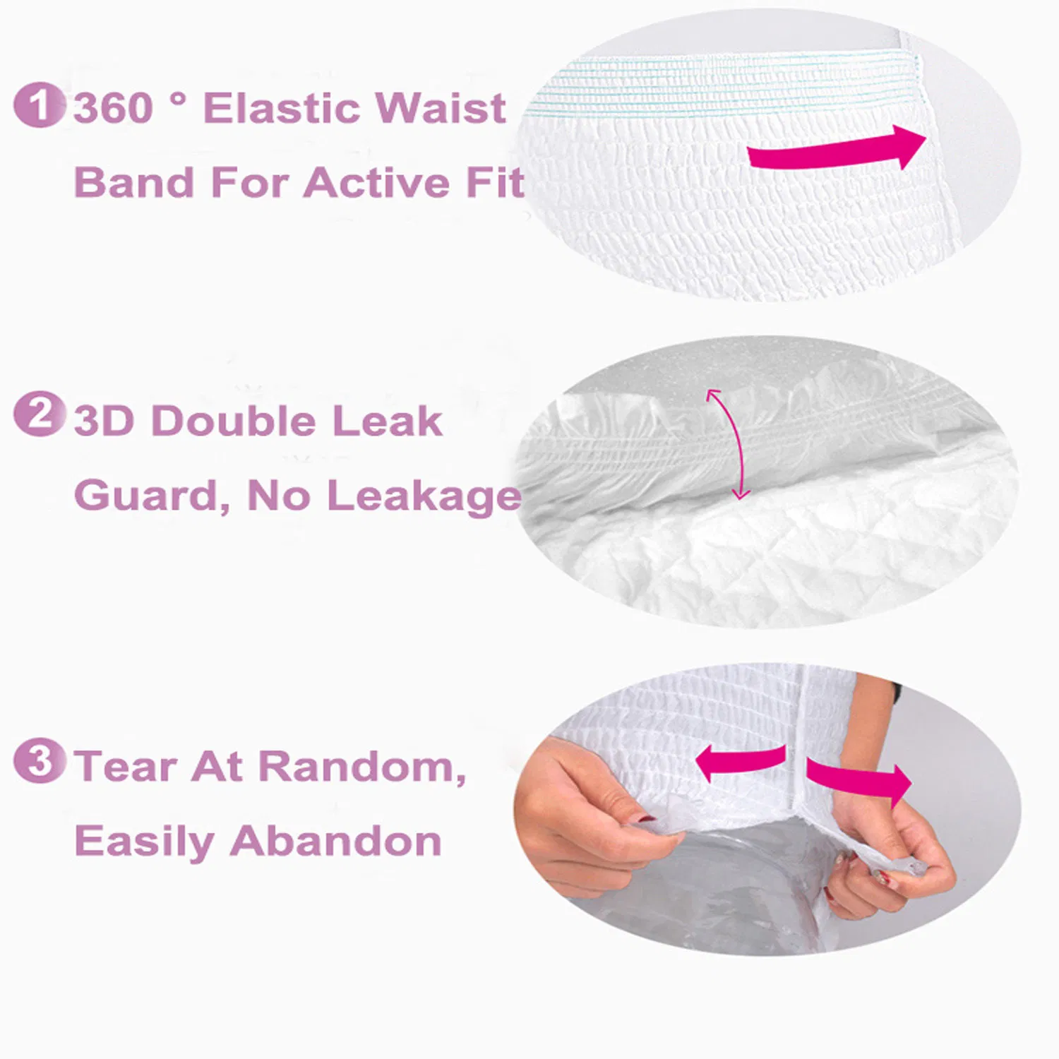 Free Sample OEM Disposable Best Period Pants Menstrual Period Pant Organic Women's Panties Period Diaper Sanitary Pants